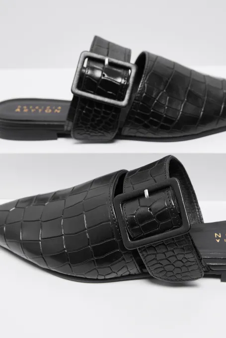 Boty z přírodní kůže s nastavitelným páskem