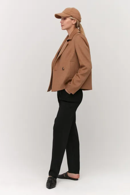 Vlněná camel bunda 100% velbloudí vlna