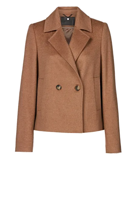 Vlněná camel bunda 100% velbloudí vlna