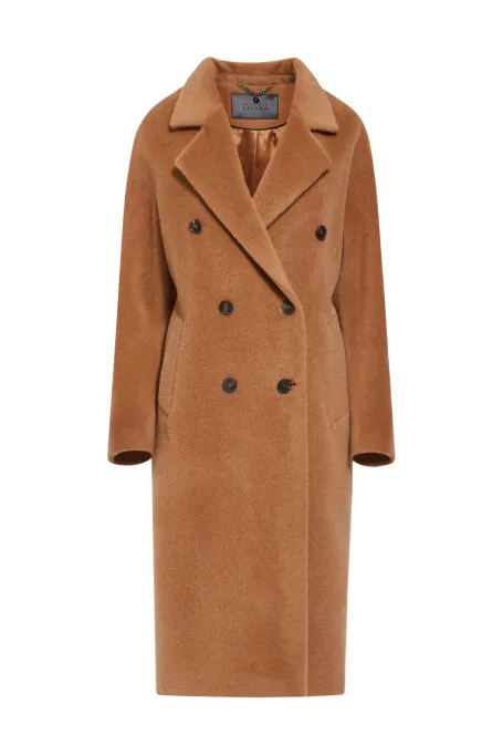 Vlněný kabát camel alpaka