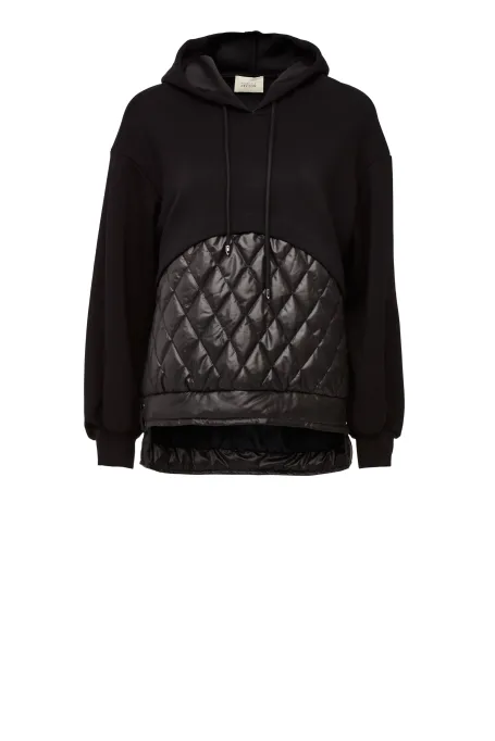 Prošívaná mikina s kapucí