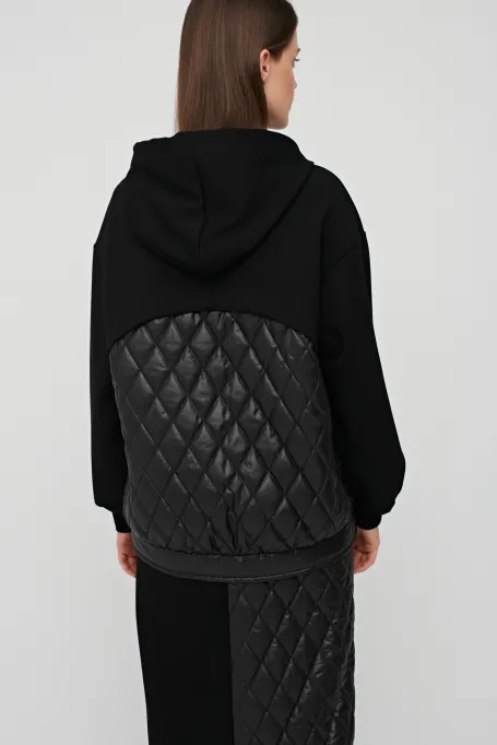 Prošívaná mikina s kapucí