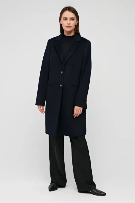 Námořnický modrý kabát 100% vlna diplomatka