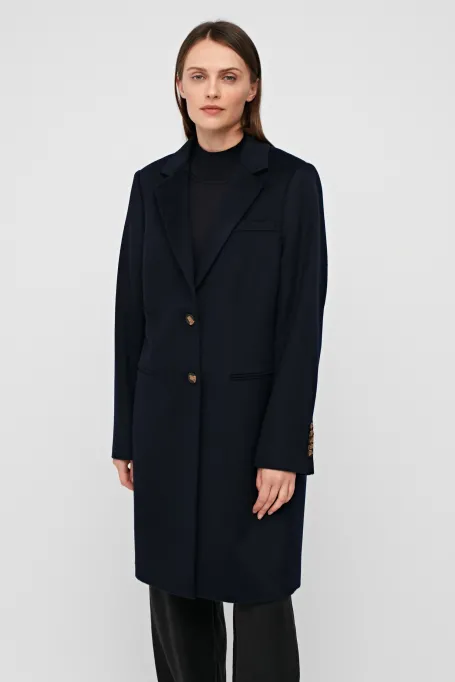 Námořnický modrý kabát 100% vlna diplomatka