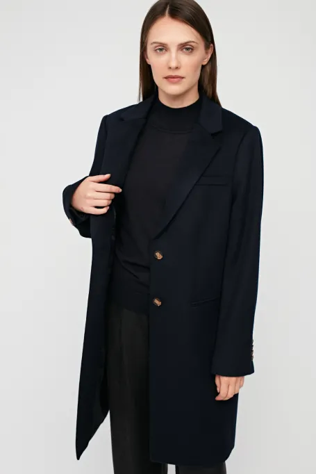 Námořnický modrý kabát 100% vlna diplomatka