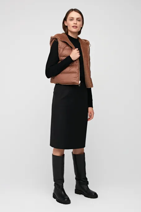 Černá sukně Karin k obleku z panenské vlny