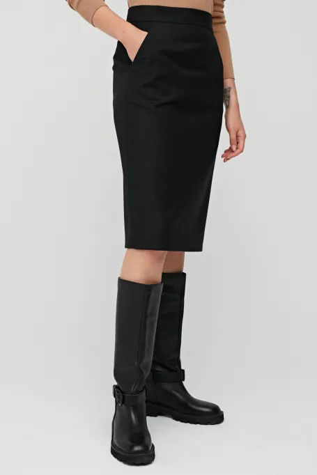 Černá sukně Karin k obleku z panenské vlny