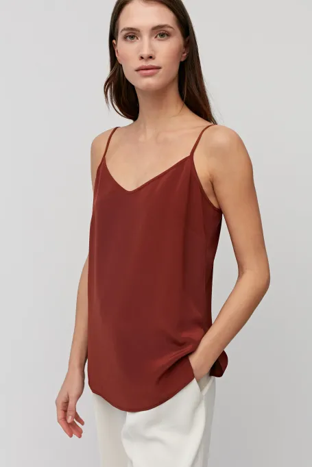 Hedvábný top