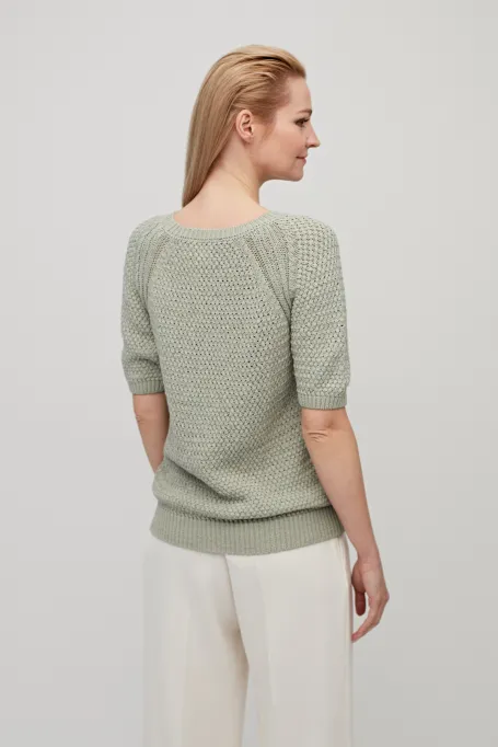 Bavlněný svetr s krátkým rukávem