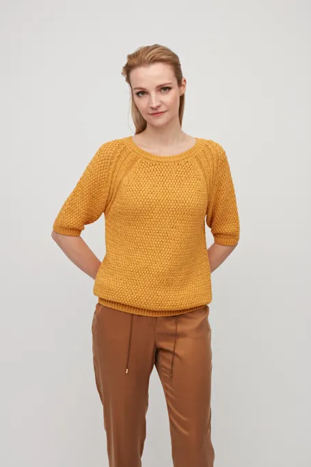 Bavlněný svetr s krátkým rukávem