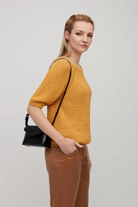 Bavlněný svetr s krátkým rukávem