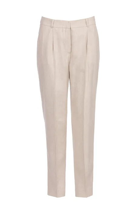 Lněné oblekové kalhoty