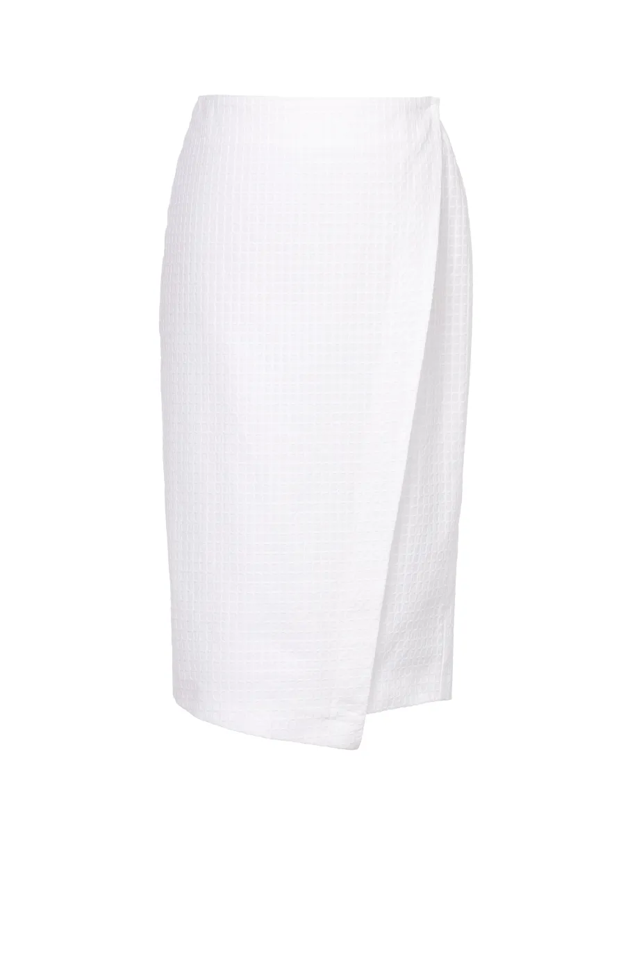 Bílá zavinovací sukně z bavlny Bílá zavinovací sukně z bavlny