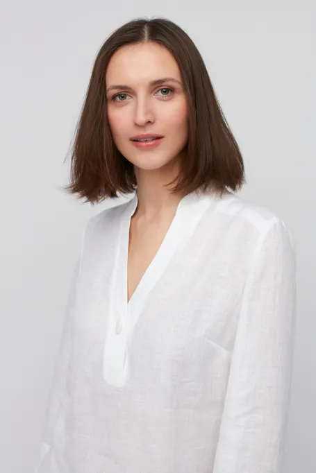 Bílá konopná halenka