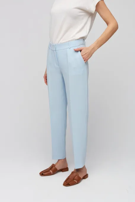 Světle modré oblekové kalhoty