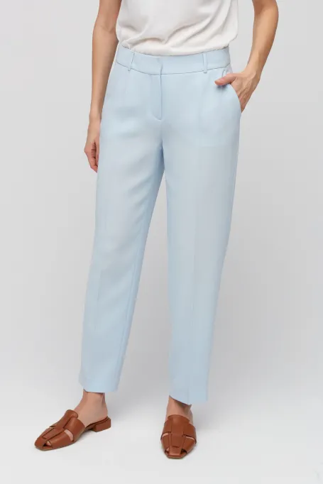 Světle modré oblekové kalhoty