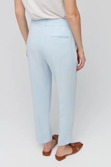 Světle modré oblekové kalhoty