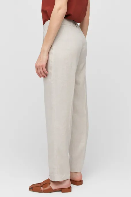 Lněné oblekové kalhoty
