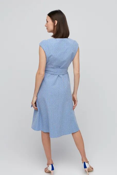 Modré zavinovací šaty