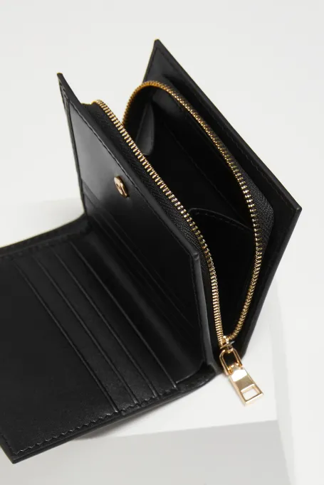 Černá peněženka z hladké kůže