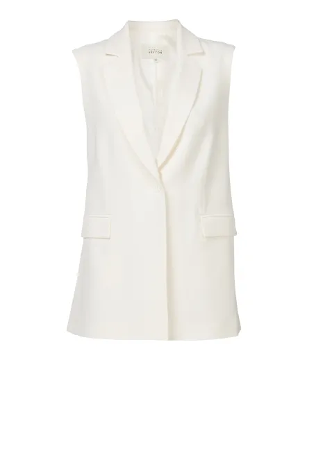 Bílá vesta k obleku