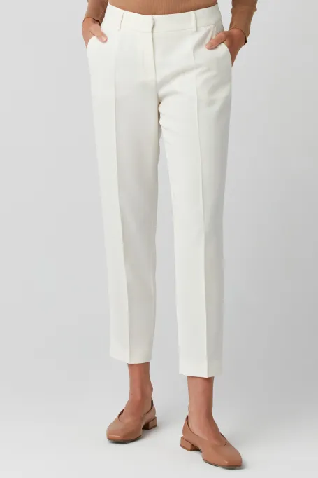 Bílé elegantní oblekové kalhoty Lotto