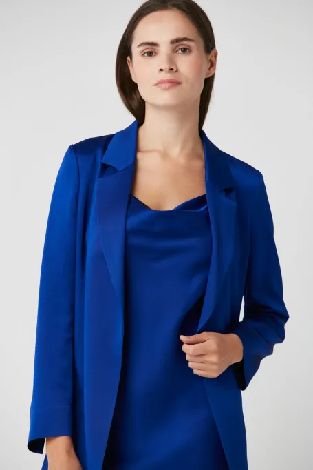 Nezapínané sako k šatům