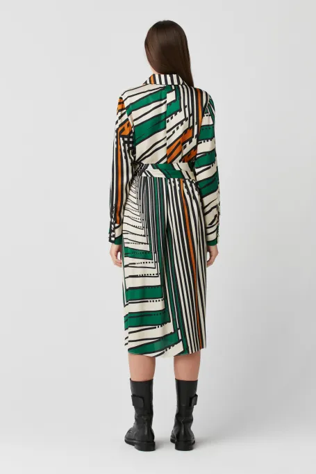 Pruhované košilové šaty