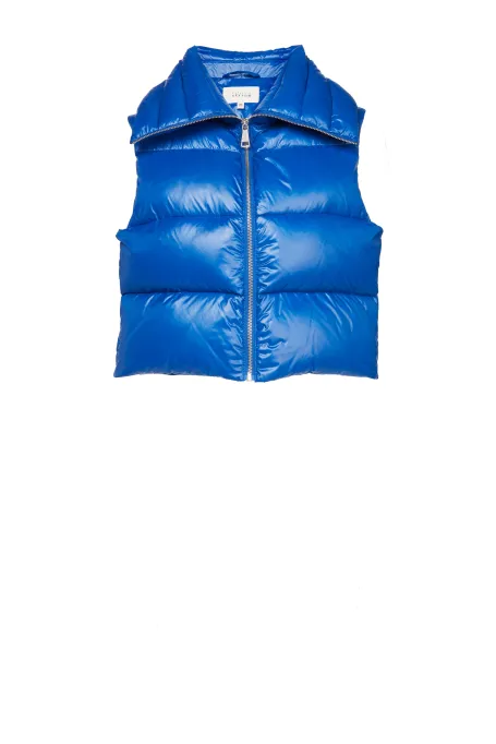 Krátká péřová vesta