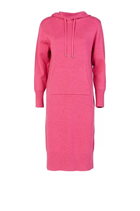Šaty s kapucí s merino vlnou