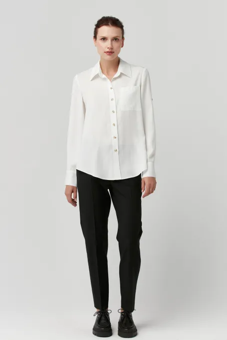 Bílá košile z lyocellu