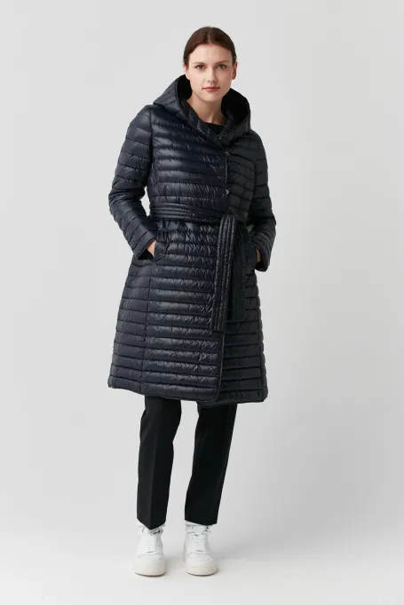 Lehká péřová bunda s kapucí Mila