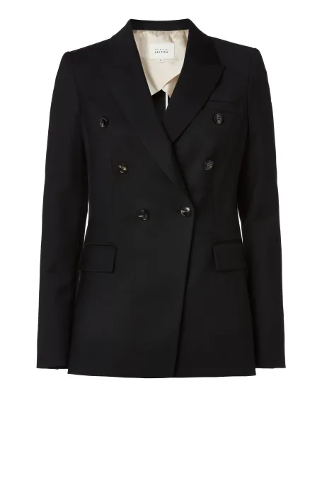 Černé sako k obleku s panenskou vlnou Sophie