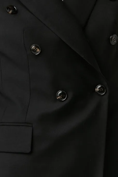 Černé sako k obleku s panenskou vlnou Sophie