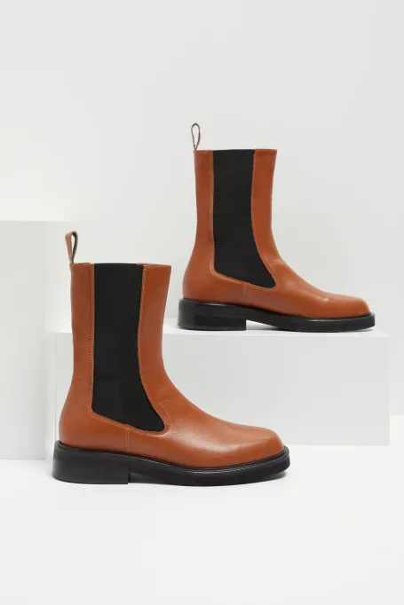 Kožené chelsea boots