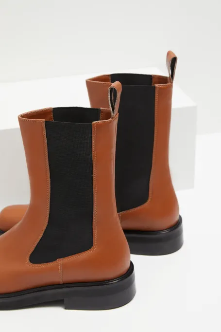 Kožené chelsea boots