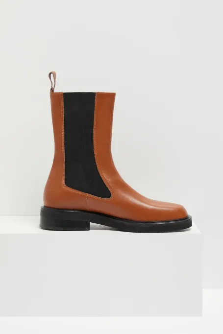 Kožené chelsea boots