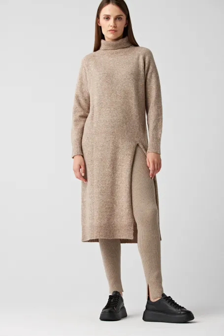 Pletená tunika s alpakou rolák