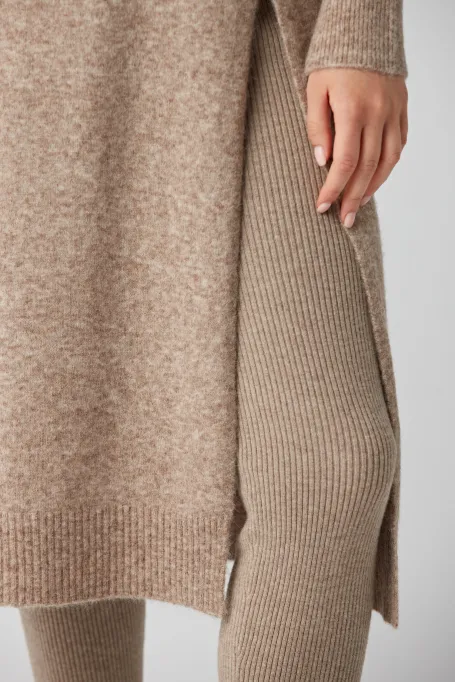 Pletená tunika s alpakou rolák