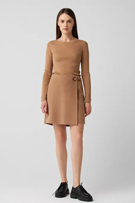 Vlněná mini sukně doubleface