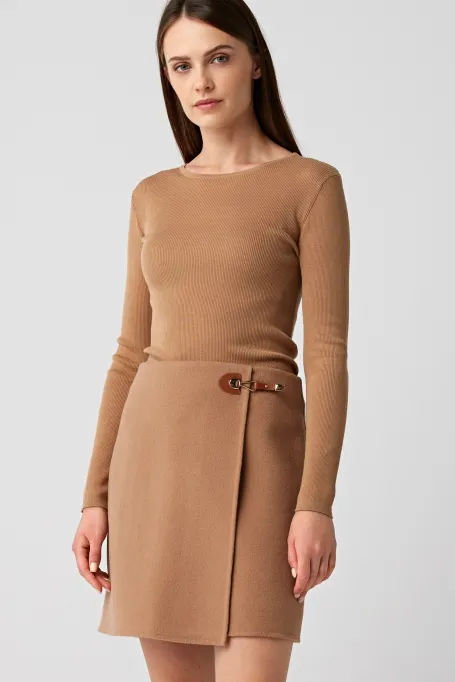 Vlněná mini sukně doubleface