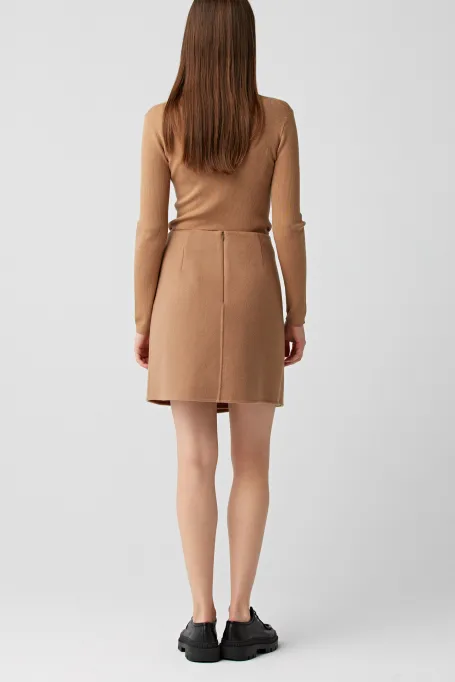 Vlněná mini sukně doubleface