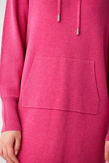 Šaty s kapucí s merino vlnou