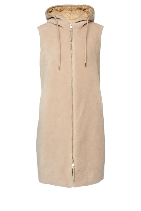 Oboustranná vesta z vlny teddy bear