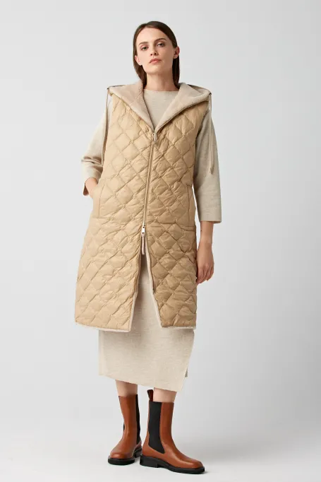 Oboustranná vesta z vlny teddy bear