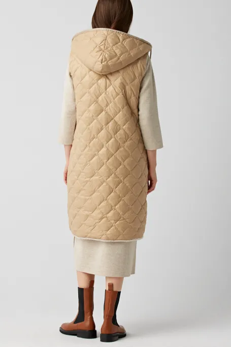 Oboustranná vesta z vlny teddy bear