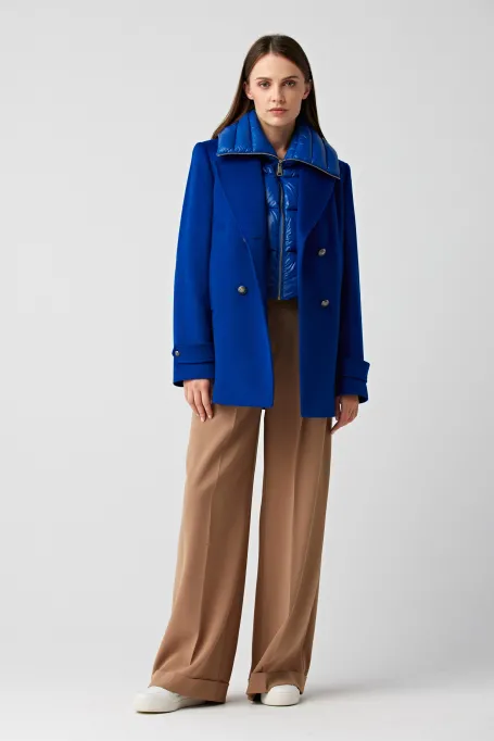 Dvouřadá vlněná bunda Clara