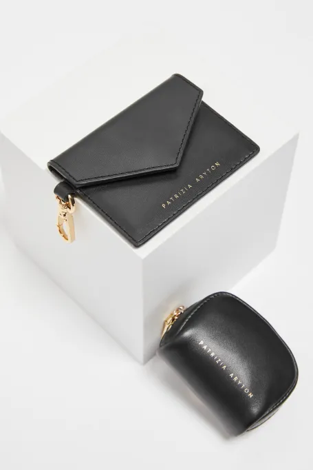 Kožená mini sada na kartu, dokumenty, sluchátka