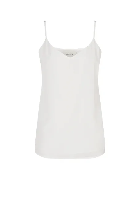 Bílý hedvábný top Mari