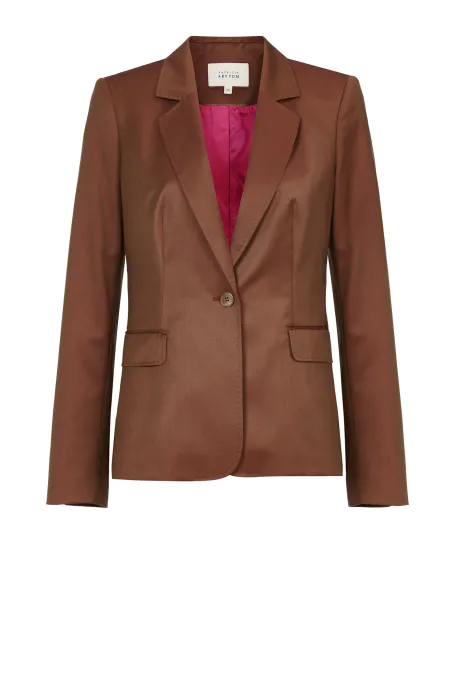 Hnědé vlněné sako k obleku